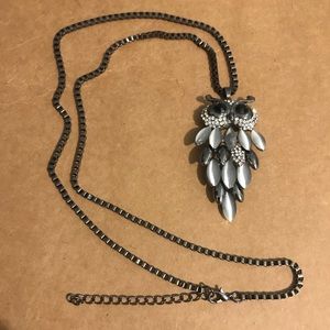 Stainless steal owl necklace (cute )